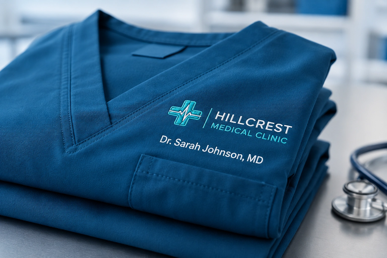 Embroidered Medical Scrubs